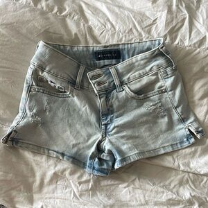 Aeropostale denim low rise midi shorts